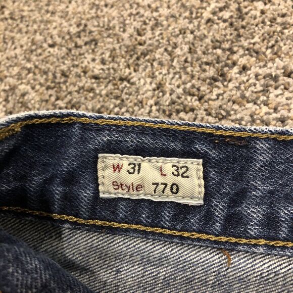 J Crew Jeans Mens 31x32 Blue 770 Slim Straight Preppy Dark Wash Stretch Denim - Picture 3 of 11